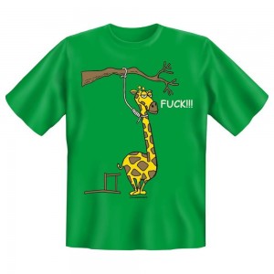 Fun T-Shirt Giraffe am Galgen