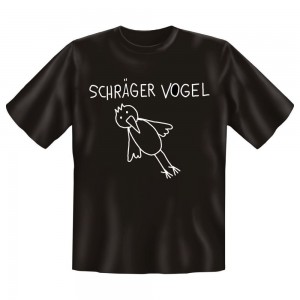 Fun T-Shirt Schräger Vogel