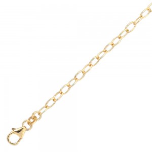 Verlängerungskette 333 Gelbgold 7cm Karabiner Kettenverlängerung