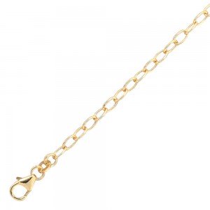 Verlängerungskette 333 Gelbgold 7cm Karabiner Kettenverlängerung
