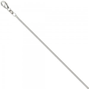 Schlangenkette 925 Silber 1,3mm 45cm Halskette Kette Silberkette Karabiner