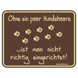 Magnetschild - Hundehaare