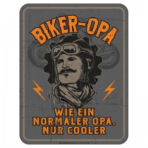 Magnetschild - Biker Opa