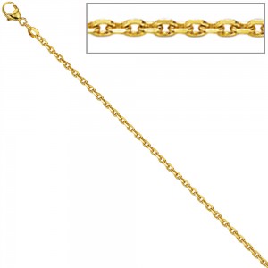 Ankerkette 585 Gelbgold diamantiert 1,6mm 40cm Gold Kette Halskette Goldkette