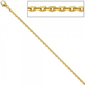 Ankerkette 585 Gelbgold diamantiert 1,6mm 40cm Gold Kette Halskette Goldkette