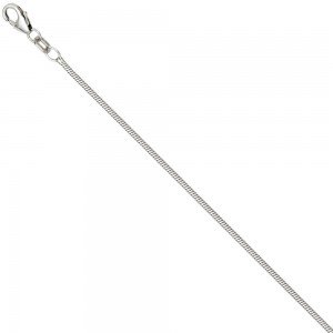 Schlangenkette 925 Silber 1,3mm 40cm Halskette Kette Silberkette Karabiner
