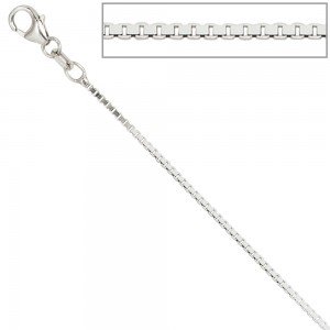 Venezianerkette 925 Silber 1,2mm 36cm Halskette Kette Silberkette Karabiner