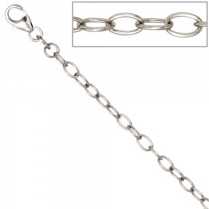 Verlängerungskette 925 Sterling Silber 7cm Karabiner Kettenverlängerung