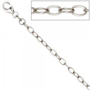 Verlängerungskette 925 Sterling Silber 7cm Karabiner Kettenverlängerung