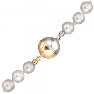 Kettenschließe Magnet-Schließe 925 Sterling Silber bicolor Kettenverschluss