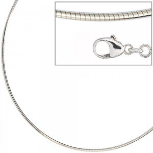 Halsreif 925 Sterling Silber 1,5mm 45cm Kette Halskette Silberhalsreif