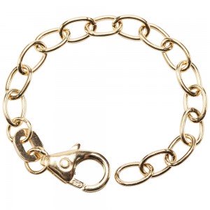 Verlängerungskette 585 Gelbgold 7cm Karabiner Kettenverlängerung