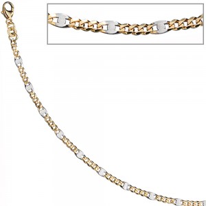 Steg-Panzerarmband 333 Gelbgold massiv 19cm Gold Armband Goldarmband Karabiner