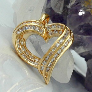 Anhänger Herz vergoldet 3 Micron