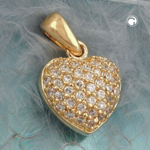 Anhänger Herz vergoldet 3 Micron