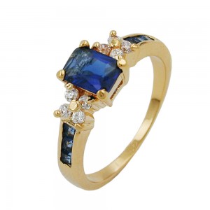 Ring Zirkonia 2,3mm gold-plattiert 3 Mikron Größe 58