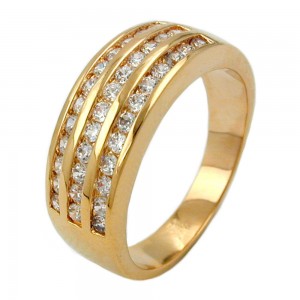 Ring Zirkonia 2,3mm gold-plattiert 3 Mikron Größe 56