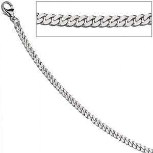 Panzerarmband 585 Weißgold massiv 21cm Gold Armband Weißgoldarmband Karabiner