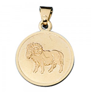 Anhänger Sternzeichen Widder 333 Gelbgold matt Sternzeichenanhänger