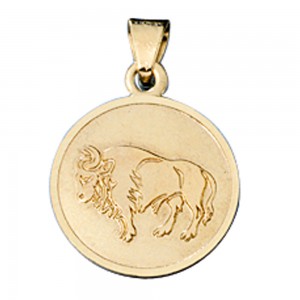 Anhänger Sternzeichen Stier 333 Gelbgold matt Sternzeichenanhänger