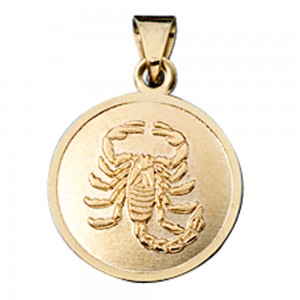 Anhänger Sternzeichen Skorpion 333 Gelbgold matt Sternzeichenanhänger