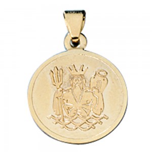 Anhänger Sternzeichen Wassermann 333 Gelbgold matt Sternzeichenanhänger