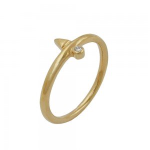 Ring kl. Zirkonia gold-plattiert