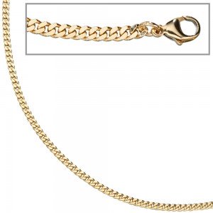 Panzerkette 333 Gelbgold massiv 2,6mm 50cm Gold Kette Halskette Goldkette