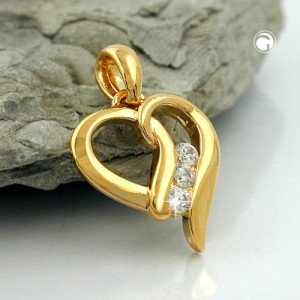 Anhänger Herz vergoldet 3 Micron