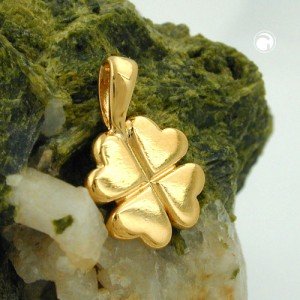 Anhänger Kleeblatt vergoldet 3 Micron