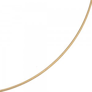 Halsreif 333 Gelbgold 1,5mm 42cm Gold Kette Halskette Goldhalsreif Karabiner