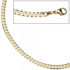 Panzerkette 333 Gelbgold massiv 4,9mm 50cm Gold Kette Halskette Goldkette