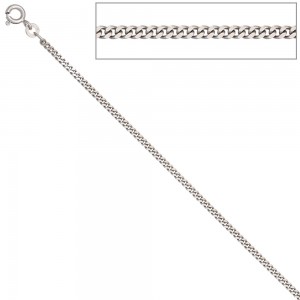 Panzerkette 333 Weißgold 2,1mm 42cm Gold Kette Halskette Weißgoldkette