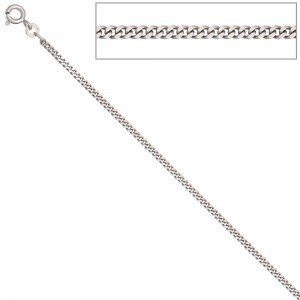 Panzerkette 333 Weißgold 2,1mm 45cm Gold Kette Halskette Weißgoldkette
