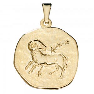 Anhänger Sternzeichen Widder 333 Gelbgold Sternzeichenanhänger