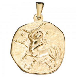 Anhänger Sternzeichen Schütze 333 Gelbgold Sternzeichenanhänger