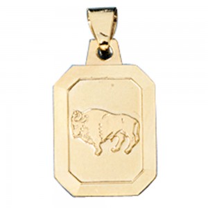 Anhänger Sternzeichen Stier 333 Gelbgold matt Sternzeichenanhänger