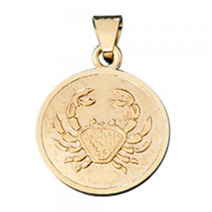 Anhänger Sternzeichen Krebs 333 Gelbgold matt Sternzeichenanhänger