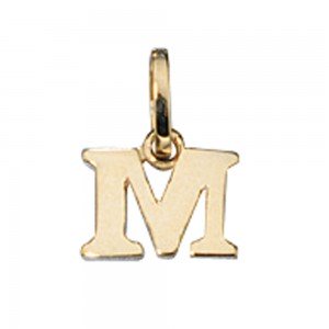 Anhänger Buchstabe M 333 Gelbgold Buchstabenanhänger