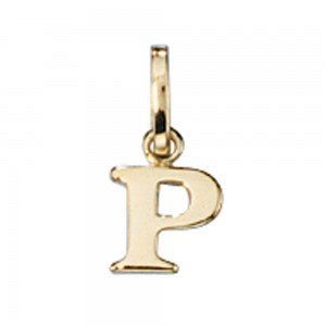Anhänger Buchstabe P 333 Gelbgold Buchstabenanhänger