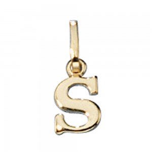 Anhänger Buchstabe S 333 Gelbgold Buchstabenanhänger