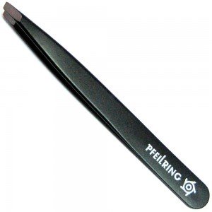 Pfeilring Pinzette, 9,5cm, Edelstahl INOX schwarz, ideal bei Nickelallergie
