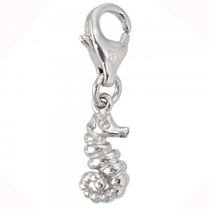 Einhänger Charm Seepferdchen Seepferd 925 Sterling Silber rhodiniert