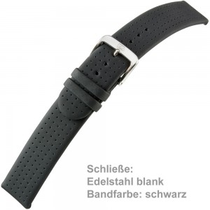 Uhrenarmband Men 20mm Kalbleder mit weichem Kautschuk-Griff