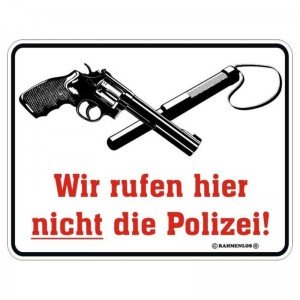 geprägtes Blechschild - Polizei