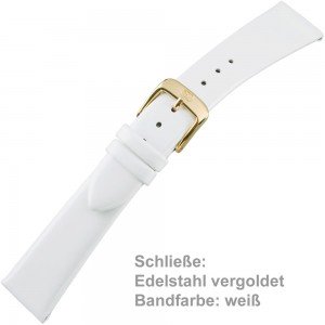 Uhrenarmband Ladies 18mm Lackleder weiß