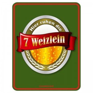 geprägtes Blechschild 7 Weizlein