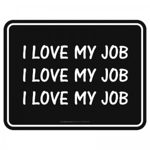 geprägtes Blechschild I love my Job