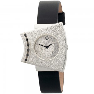 ARS Damen-Armbanduhr Quarz Analog 925 Sterling Silber Lederband Mineralglas