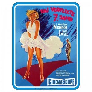 geprägtes Blechschild Das verflixte 7. Jahr Marilyn Monroe Tom Ewell